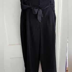Madewell pleated leg pants size 6 black